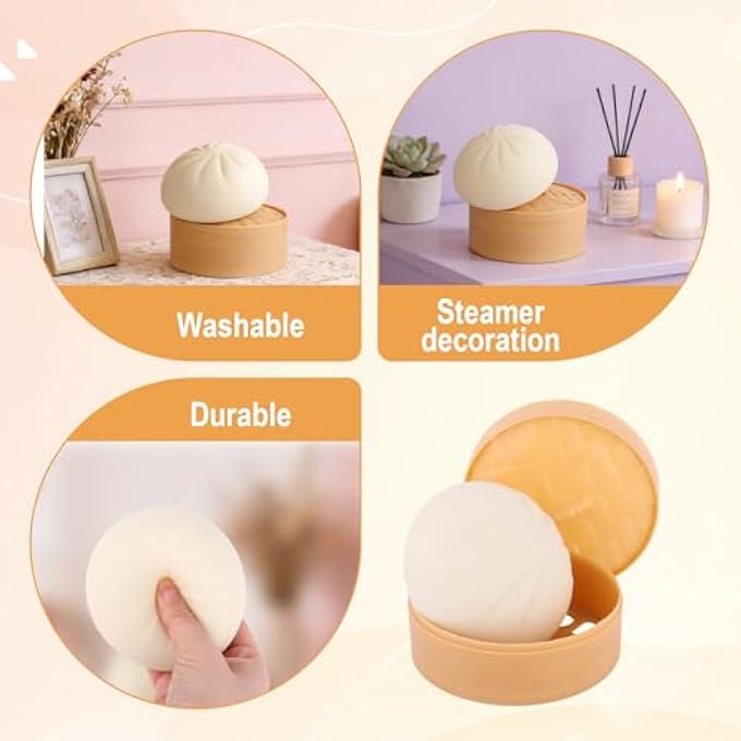 Fukaisu Squishy Dumpling, Steamed Bun Squeeze Dumpling Soft Adorable Food-Shaped Gadget for Adults Office Classroom Focus or Travel Companion - Image 5