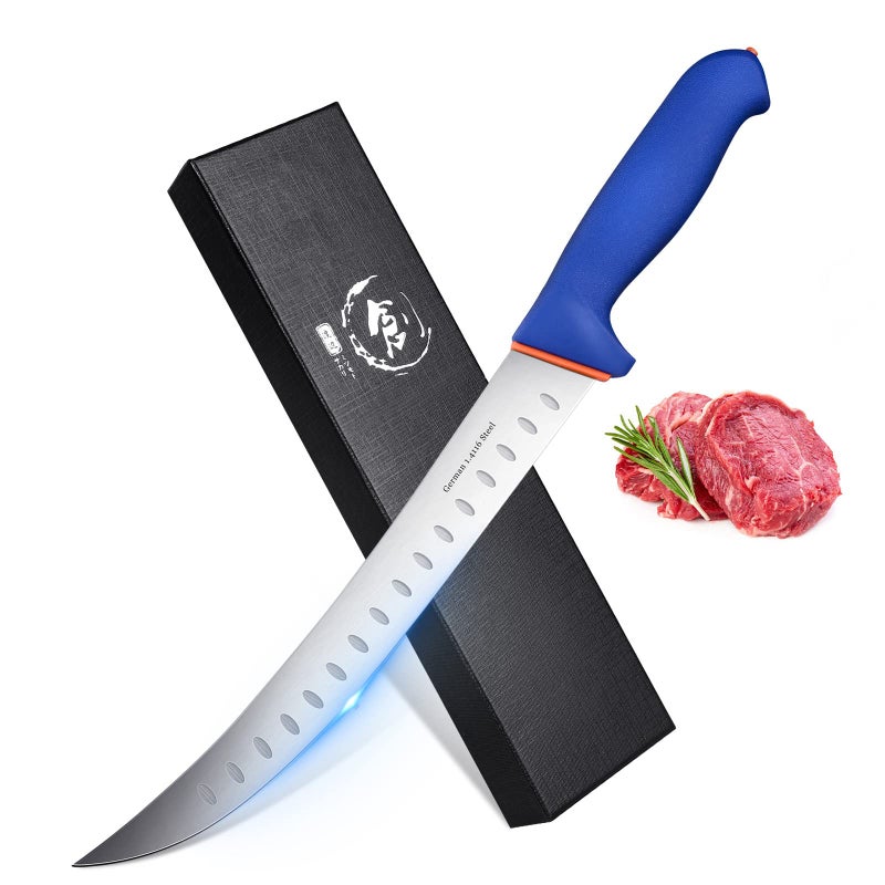 سكين جزار دراجون ريوت المميزة 10 بوصة سكين منحني سيميتر لقطع اللحم