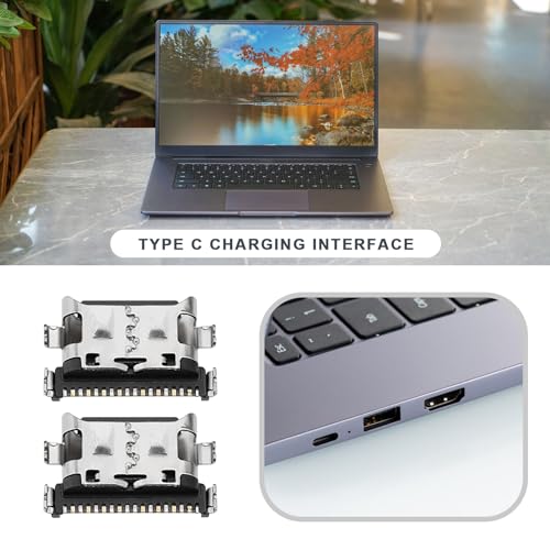 ECSiNG 4 قطع موصل شحن منفذ USB Type C متوافق مع Huawei Matebook D15 Boh-WAQ9R قطع غيار استبدال - Image 2