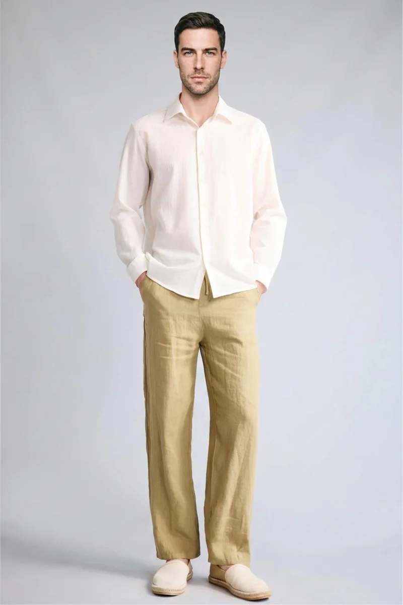 ديفاكتو Regular Fit Shirt Collar Cotton Long Sleeve Shirt
