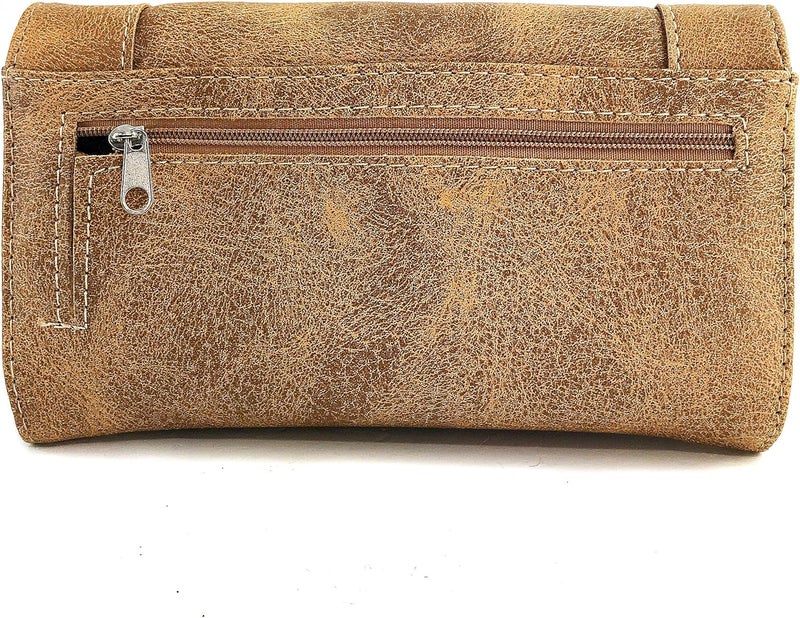 Zelris Store Tribal Native Dream Catcher Feather Concho Embroidered Crossbody Fold Wallet - Image 3