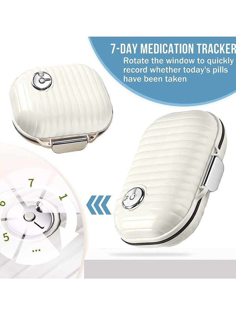 Generic Travel Pill Organizer, 2 Pack Portable Pill Box 7 Day Small Pill Case Moisture Proof Daily Medicine Vitamin Container for Vitamins, Supplements Medication Tracker Travel Essentials (Small+ Large)  - Image 3