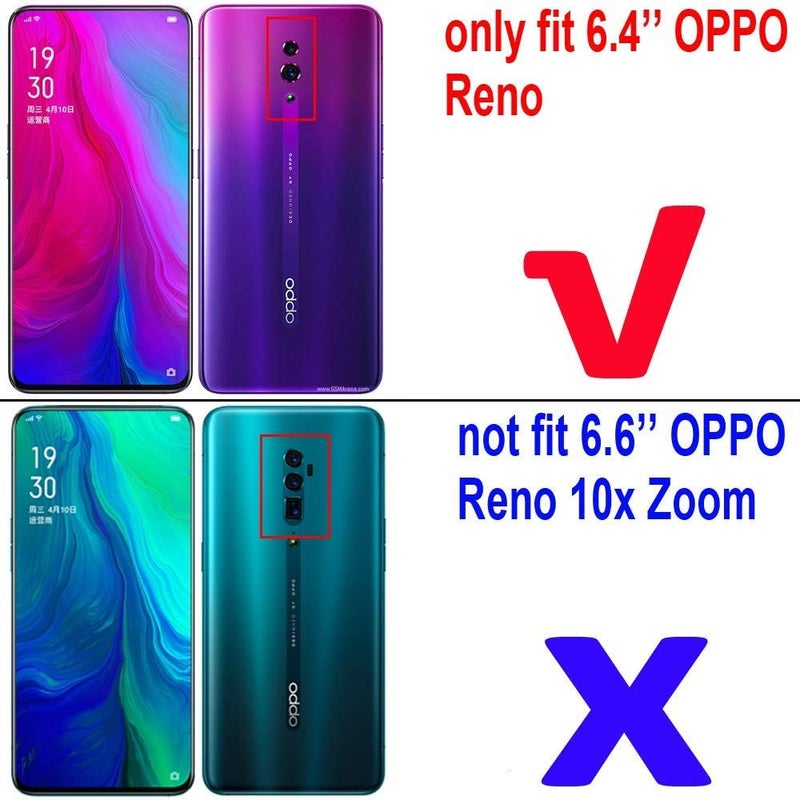 MaiJin Compatible with OPPO Reno Case, Metal Ring Grip Kickstand Bumper (Works with Magnetic Car Mount) Dual Layer Rugged Cover for OPPO Reno (Black) - Image 2