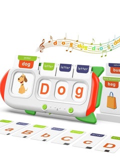 M MIAOYAN Alphabet flashcards for children over 3 years old, spelling games, teach children to learn letters and words, Montessori learning toys, match words according to pictures, card early childhood education machine picture recognition listening and reading teaching audio children's toys  - Image 1