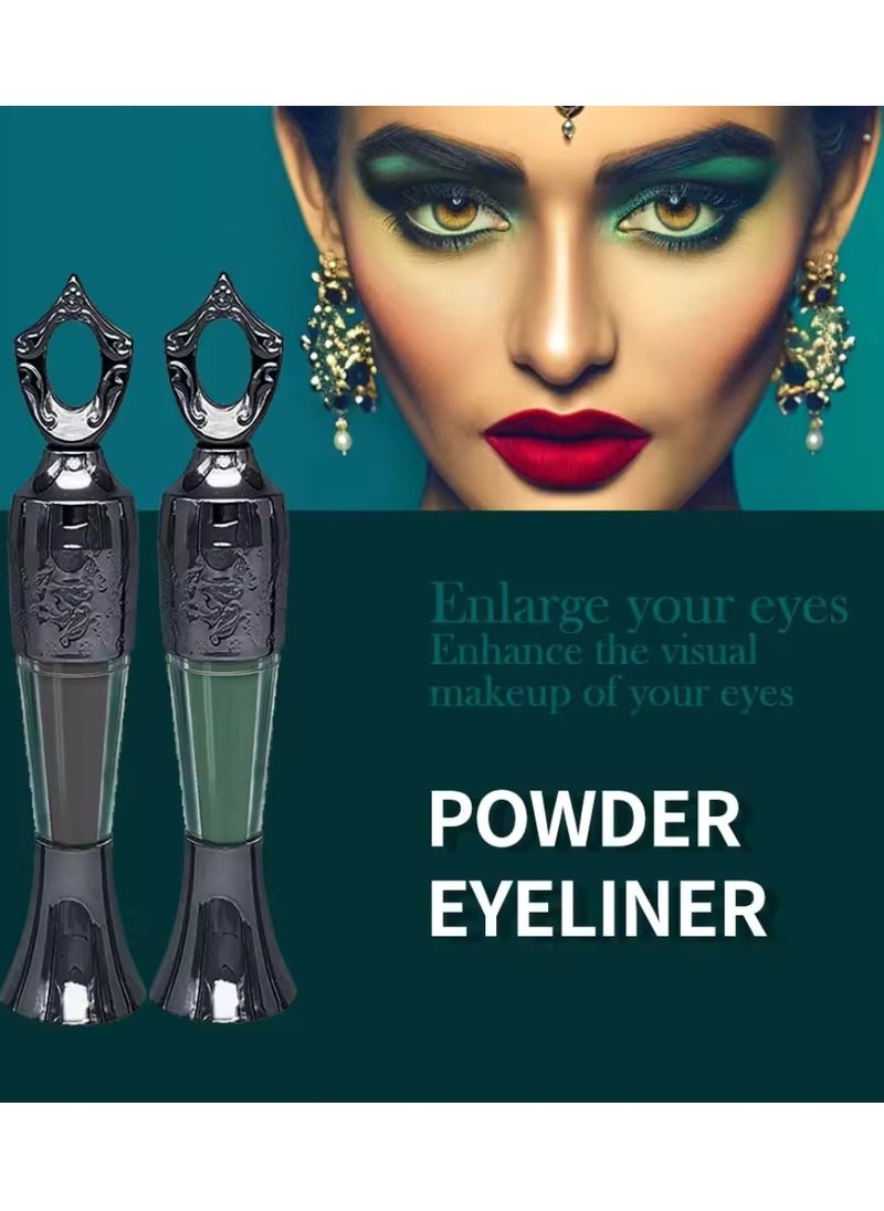 lakerain - Powder Eyeliner 100% Natural Plant Formula Powder Eyeliner Easily Removed Eye Makeup Natural Eyeliner Last for All Day Long Lasting Dry Powder Eyeliner Black 01 - Image 1