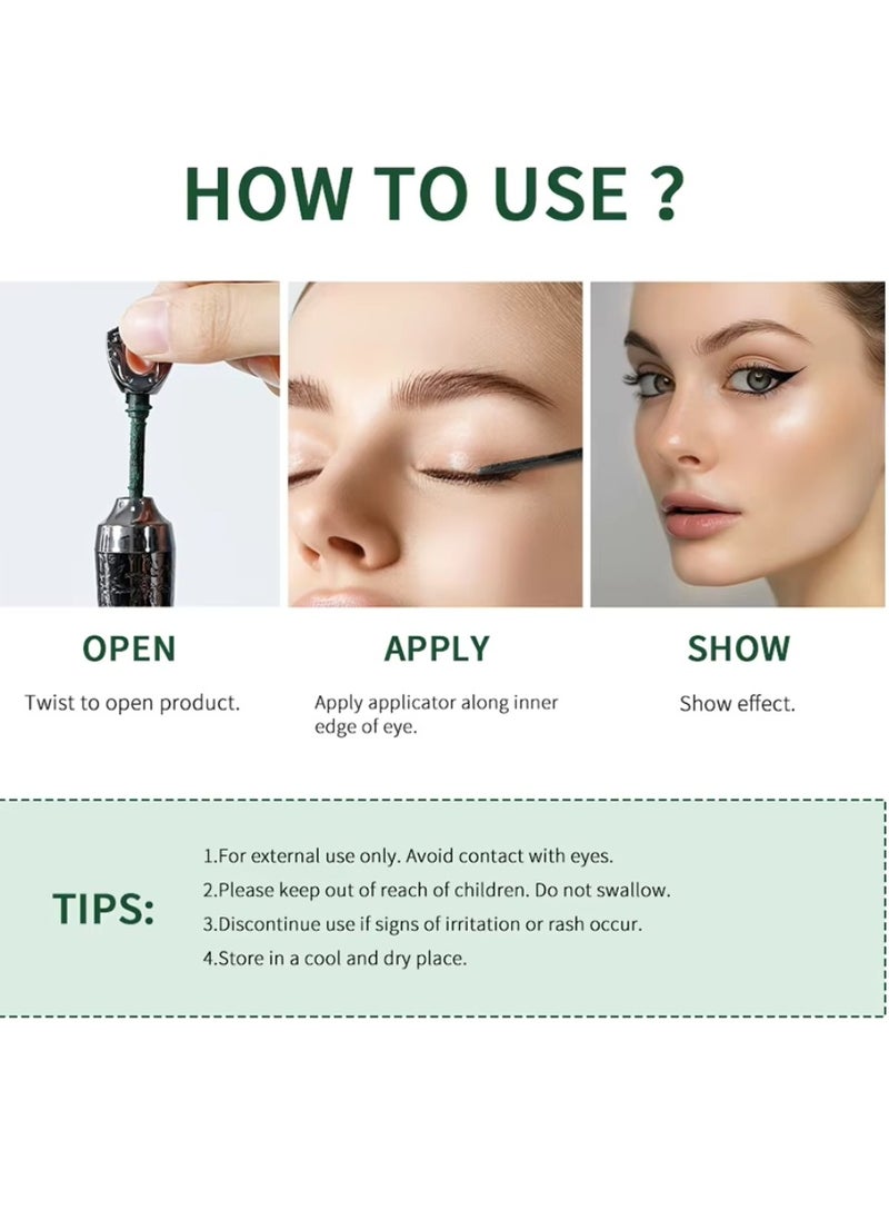 lakerain - Powder Eyeliner 100% Natural Plant Formula Powder Eyeliner Easily Removed Eye Makeup Natural Eyeliner Last for All Day Long Lasting Dry Powder Eyeliner Black 01 - Image 1