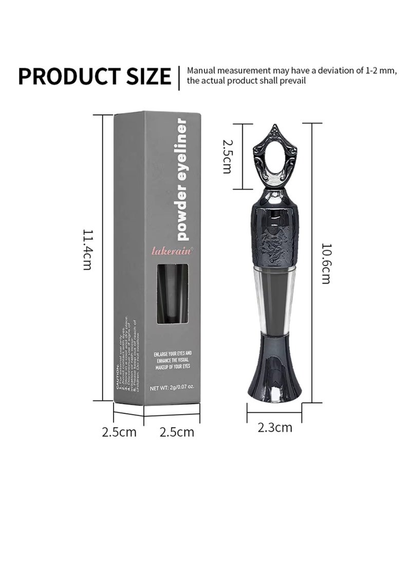 lakerain - Powder Eyeliner 100% Natural Plant Formula Powder Eyeliner Easily Removed Eye Makeup Natural Eyeliner Last for All Day Long Lasting Dry Powder Eyeliner Black 01 - Image 1