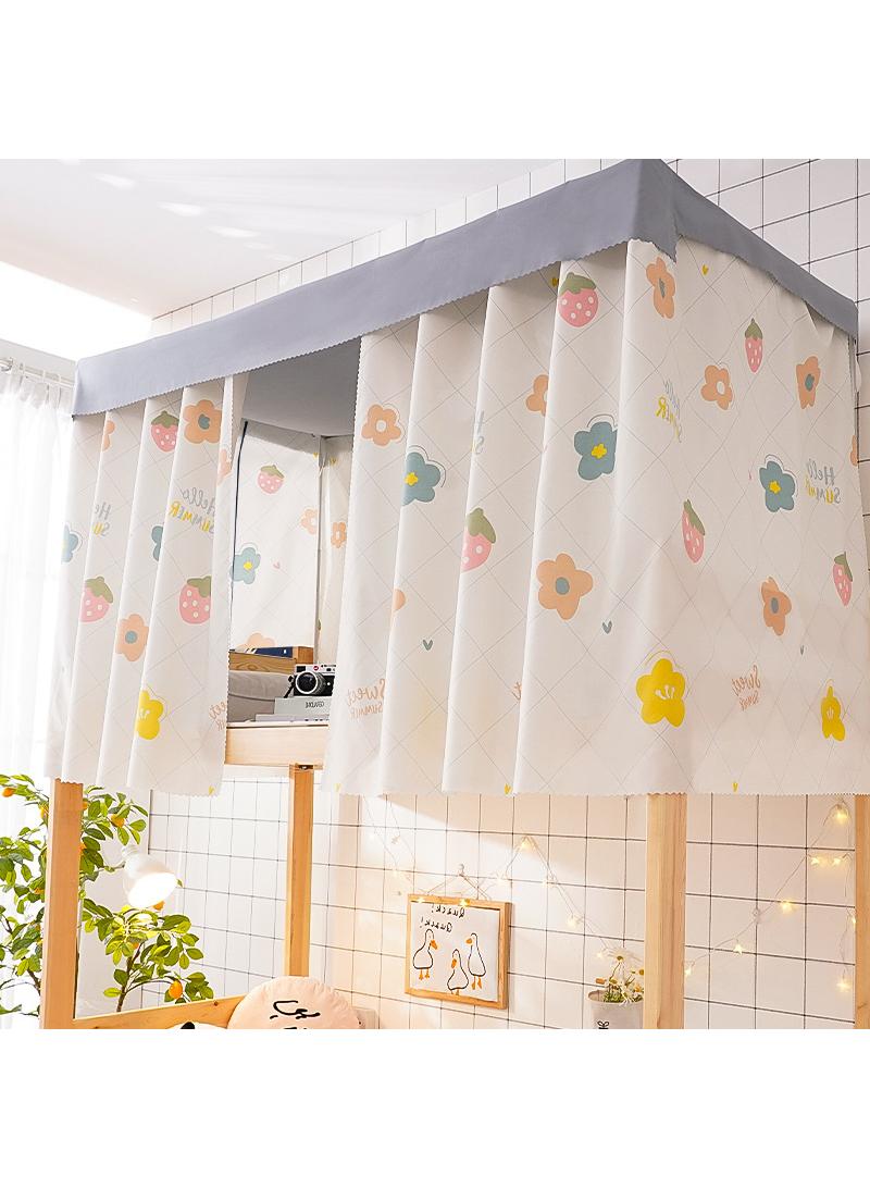 Dormitory bed curtains, student dormitories with physical shading bed curtains 1.35 * 2m 2pcs, with dust-proof top cloth - Image 1