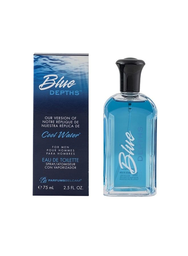 Blue Depths, version of Davidoff Cool Water Eau de Toilette Spray for Men, 2.5 oz