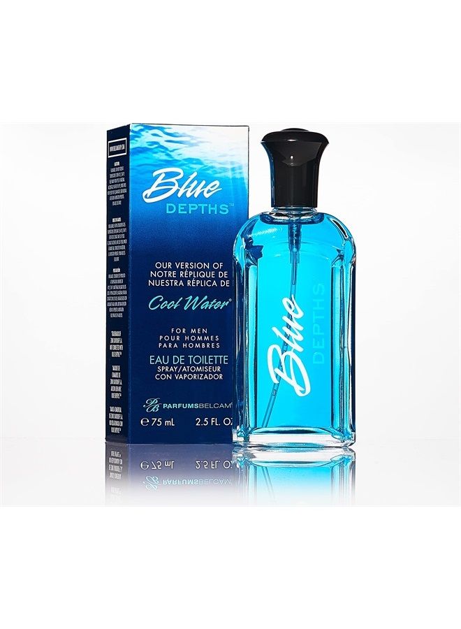 Blue Depths, version of Davidoff Cool Water Eau de Toilette Spray for Men, 2.5 oz