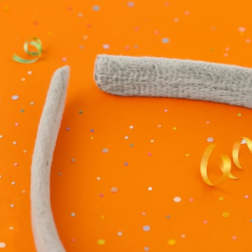 TopTie Elephant Plush Animal Headbands for Decorations, Ear Horn Hair Hoop for Kid & Adult, Dress-Up Party Supplies - Image 4
