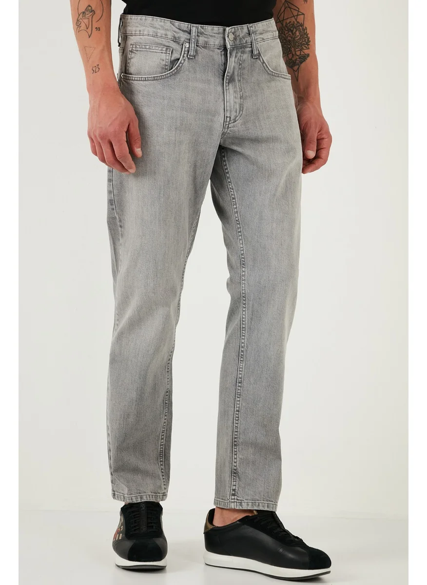 بوراتي Stretch Cotton Comfort Fit High Waist Straight Leg Jeans Men's Jeans 4400S58TEXAS