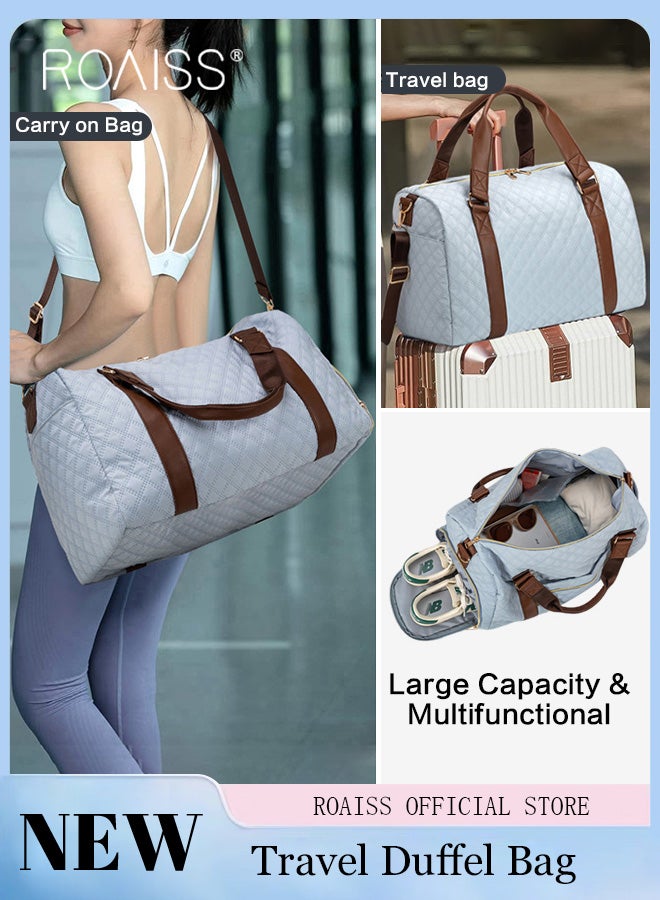 roaiss Minimalist Duffel Bag Large Capacity Waterproof Gym Bags Unisex for Fitness Training Outdoor Travel with Adjustable Hardware Buckle and Comfortable Handheld Suitable for Women or Men - Image 1