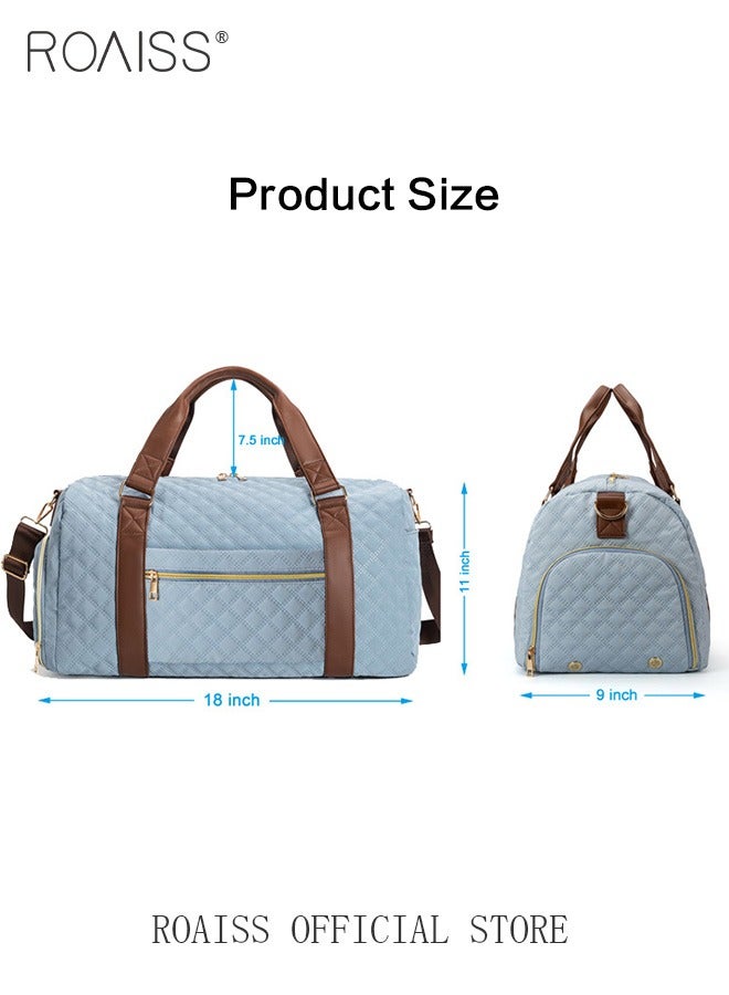 roaiss Minimalist Duffel Bag Large Capacity Waterproof Gym Bags Unisex for Fitness Training Outdoor Travel with Adjustable Hardware Buckle and Comfortable Handheld Suitable for Women or Men - Image 3