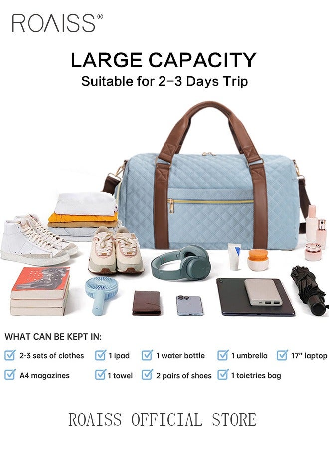 roaiss Minimalist Duffel Bag Large Capacity Waterproof Gym Bags Unisex for Fitness Training Outdoor Travel with Adjustable Hardware Buckle and Comfortable Handheld Suitable for Women or Men - Image 2