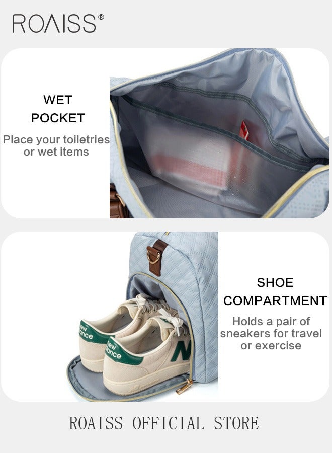 roaiss Minimalist Duffel Bag Large Capacity Waterproof Gym Bags Unisex for Fitness Training Outdoor Travel with Adjustable Hardware Buckle and Comfortable Handheld Suitable for Women or Men - Image 5