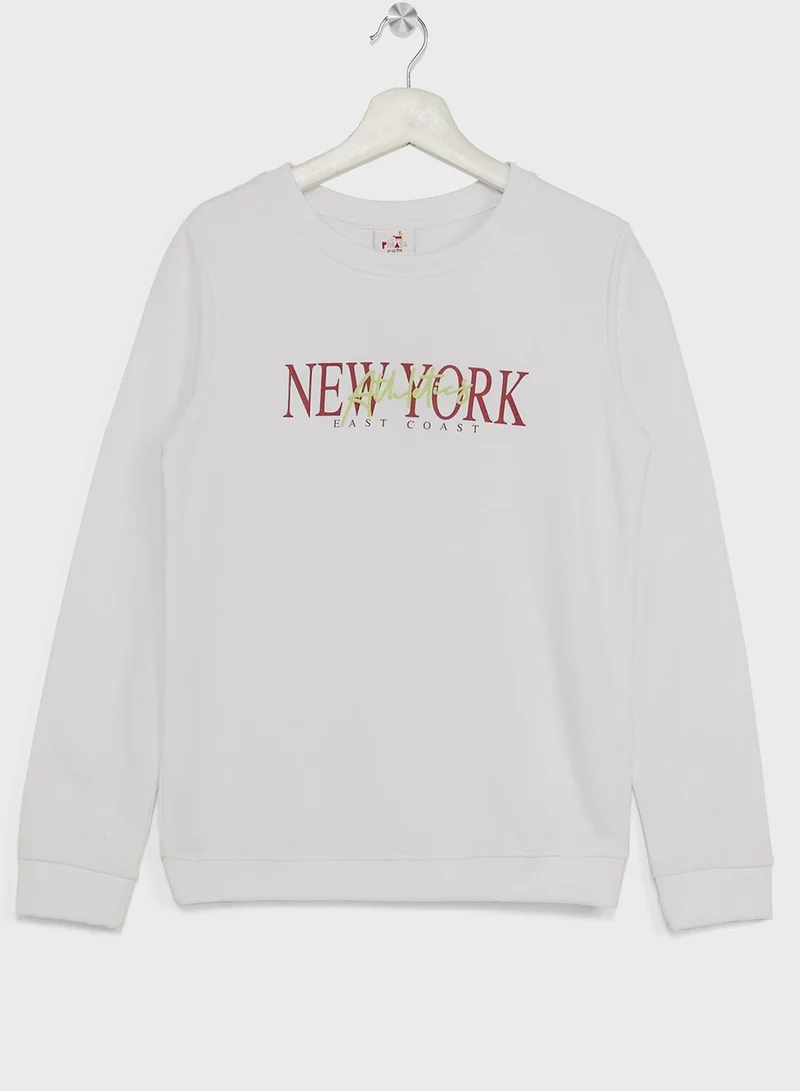 Pinata Girls Letter Printed Sweatshirt
