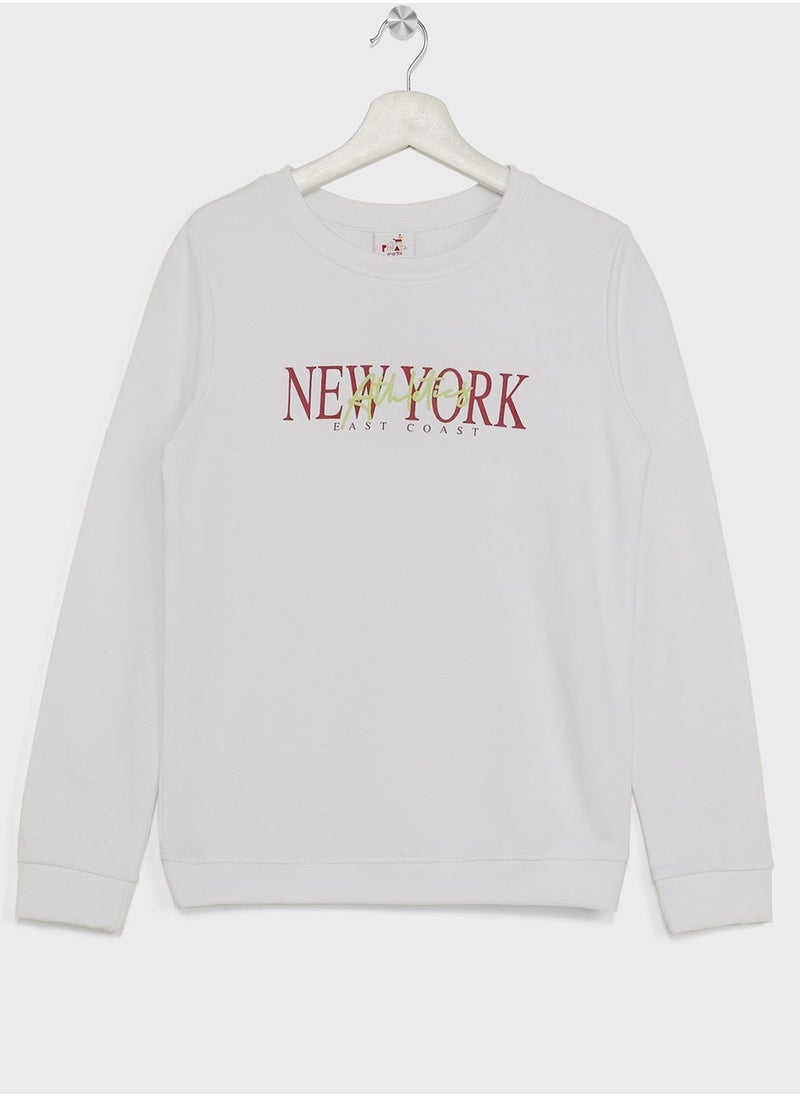 Pinata - Girls Letter Printed Sweatshirt - Image 1