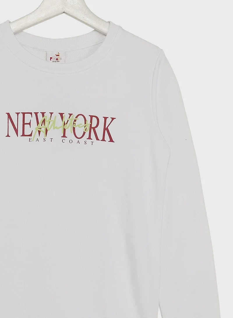 Pinata Girls Letter Printed Sweatshirt