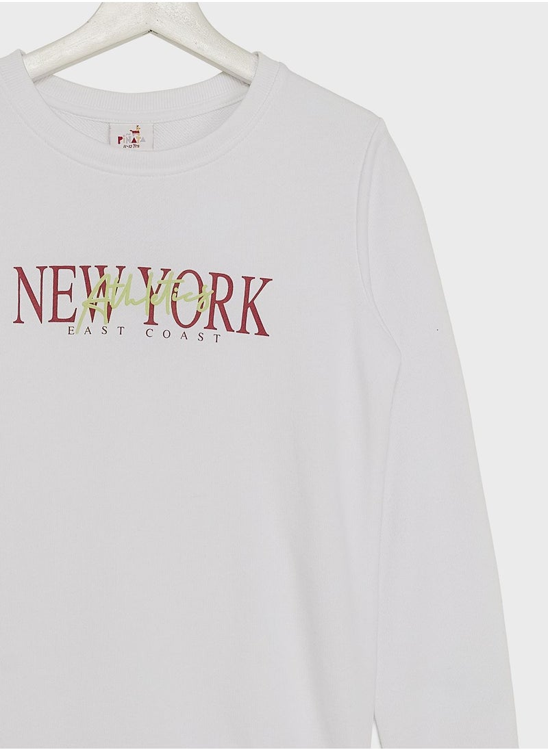 Pinata - Girls Letter Printed Sweatshirt - Image 1