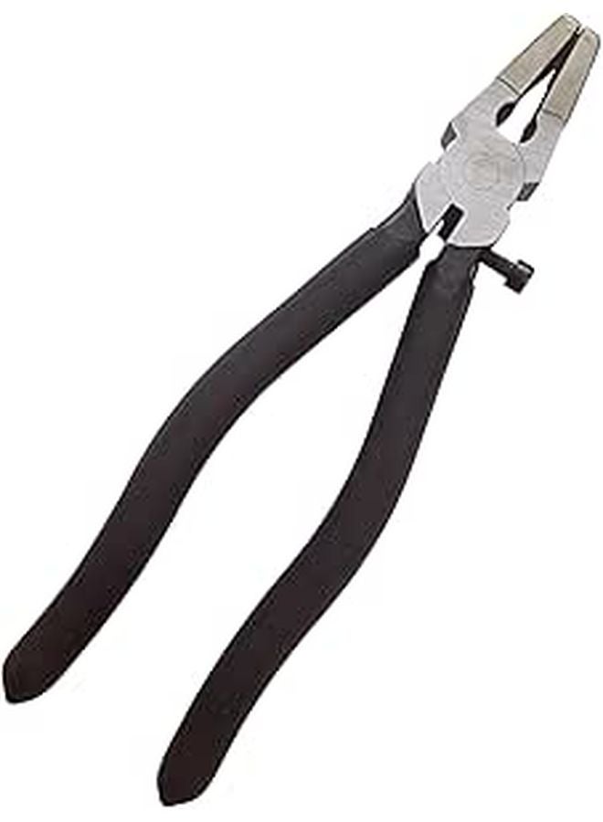 Glass Breaking Pliers 21cm Flat Jaw With Insulated Handle Keychain And End Clip Installation Tool - Image 1