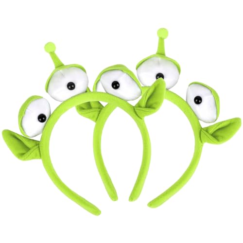 CCINEE CCINEE 2Pack Alien Plush HeadbandGreen Alien Threeeyed Headband ...