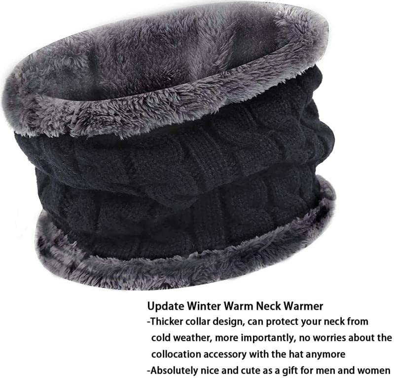 Tex Homz Winter Knit Beanie Woolen Cap Hat and Neck Warmer Scarf Set for Men & Women (2 Piece) Grey - Image 3