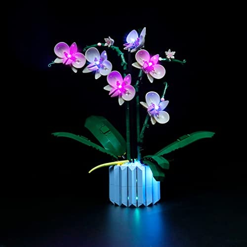 VONADO LED Light Kit Compatible with Lego Orchid 10311, Lighting Set Compatible with Lego 10311 Artificial Plant Building Set with Flowers (Lego Model Not Included) - Image 1