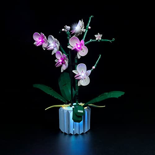 VONADO LED Light Kit Compatible with Lego Orchid 10311, Lighting Set Compatible with Lego 10311 Artificial Plant Building Set with Flowers (Lego Model Not Included) - Image 2