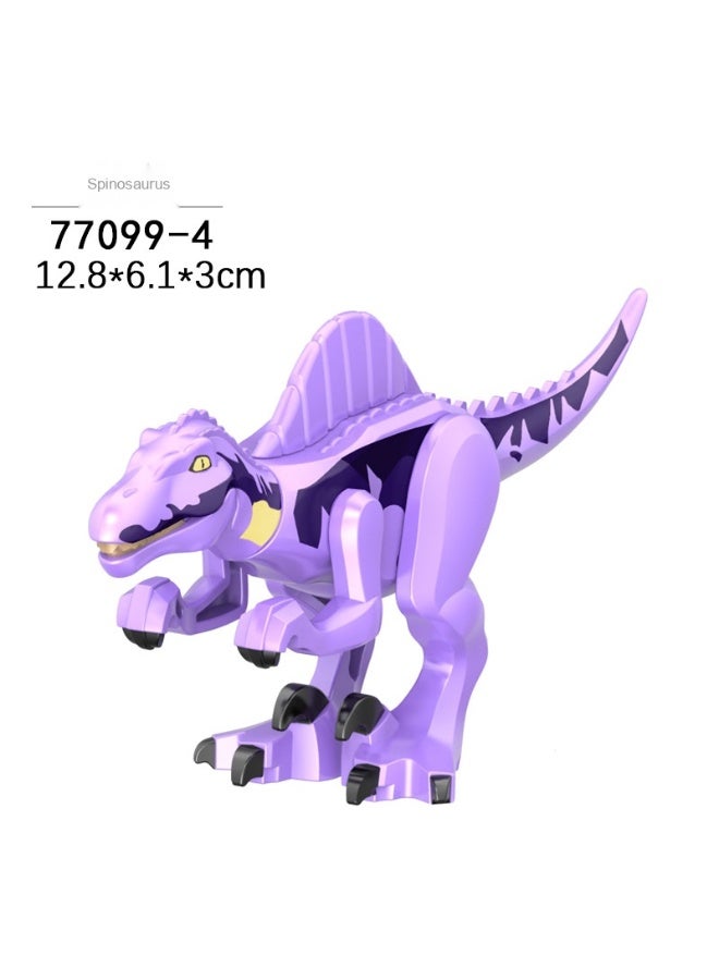 لعبة تركيب الديناصور براكيوصور من العصر الجوراسي - قطع مكعبة عالية الجودة
