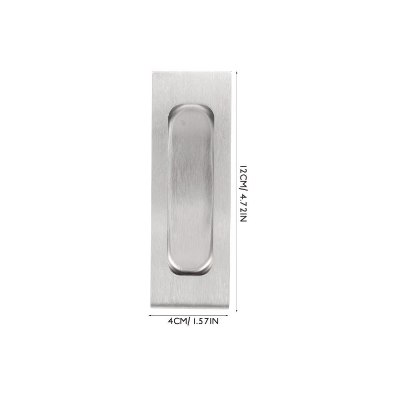 2 Pcs Stainless Steel Cabinet Hidden Handles Brushed Finish Recessed Pulls For Sliding Wardrobe Doors - Image 3