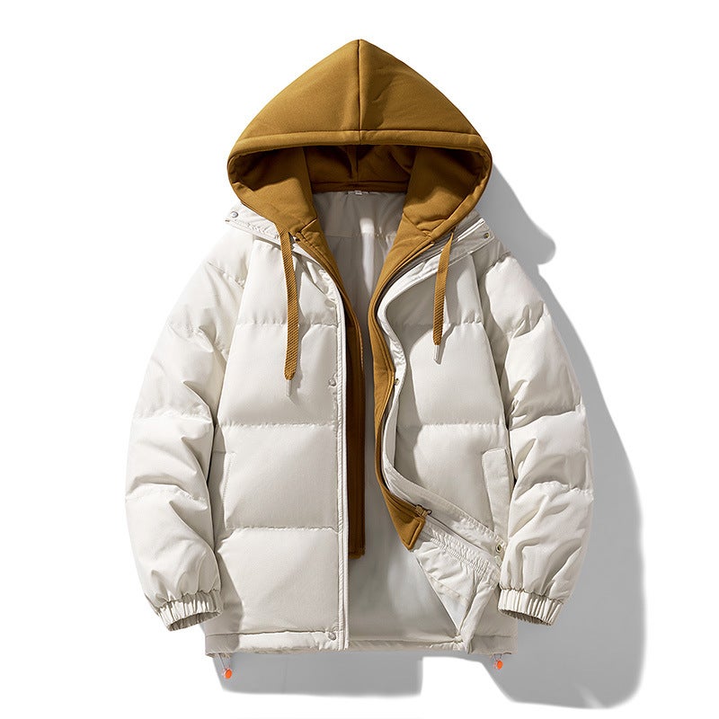 Cotton-Padded Coat Men'S Fake Two-Piece Coat Men'S Winter New Thick Warm Bread Coat Men'S Cotton-Padded Coat - Image 1