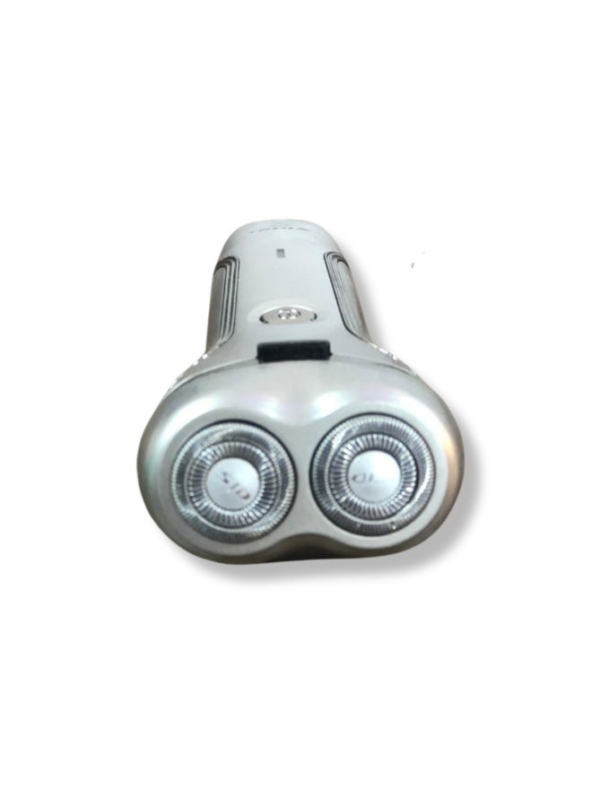 اس اي دي ماكينة حلاقة دوارة ثنائية الرأس من SID للرجال | ماكينة حلاقة لحية لاسلكية قابلة لإعادة الشحن مع شفرات حلقية مزدوجة تعمل تلقائيًا | ماكينة إزالة شعر الوجه المحمولة للاستخدام الجاف والرطب - Image 2