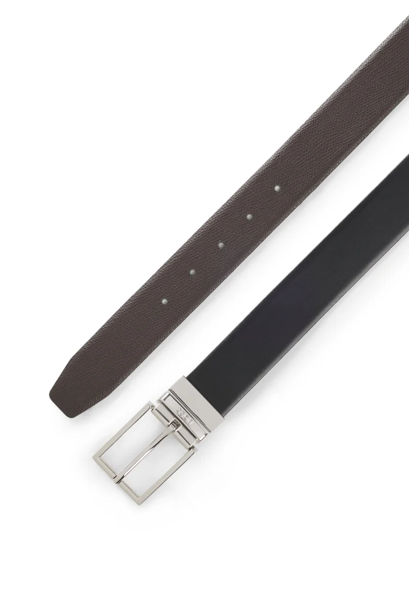 BOSS Reversible belt in Italian leather