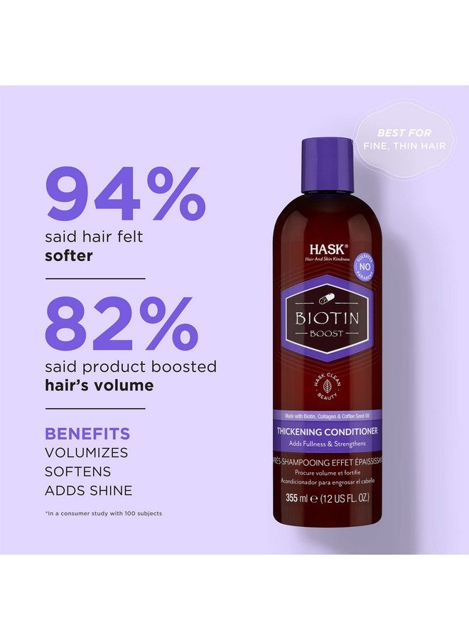 HASK Biotin Boost Thickening Conditioner 355Ml | For Thin & Fine Hair Type | Provides Volume & Thickness | Sulfate & Paraben Free - Image 3
