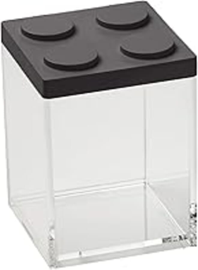 Omada Container BRICKSTORE Black CM 10X10X15,5H CAPACITY 1L