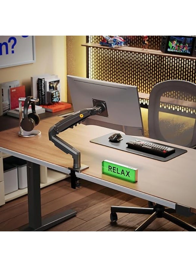 F80 Gas Monitor Mount 2-9kg for 17-27 inch LCD/LED Screens, Full Motion Gas Mount Desktop Mount, Black - Image 2