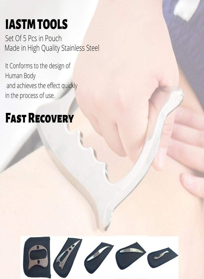 ACCO IASTM Tools for Physiotherapy(D Shape) | Instrument Assisted Myofascial Release Tool for Physiotherapy, Chiropractor, Graston Techniques and Osteopaths | IASTM Physiotherapy Tools | Graston tool - Image 2