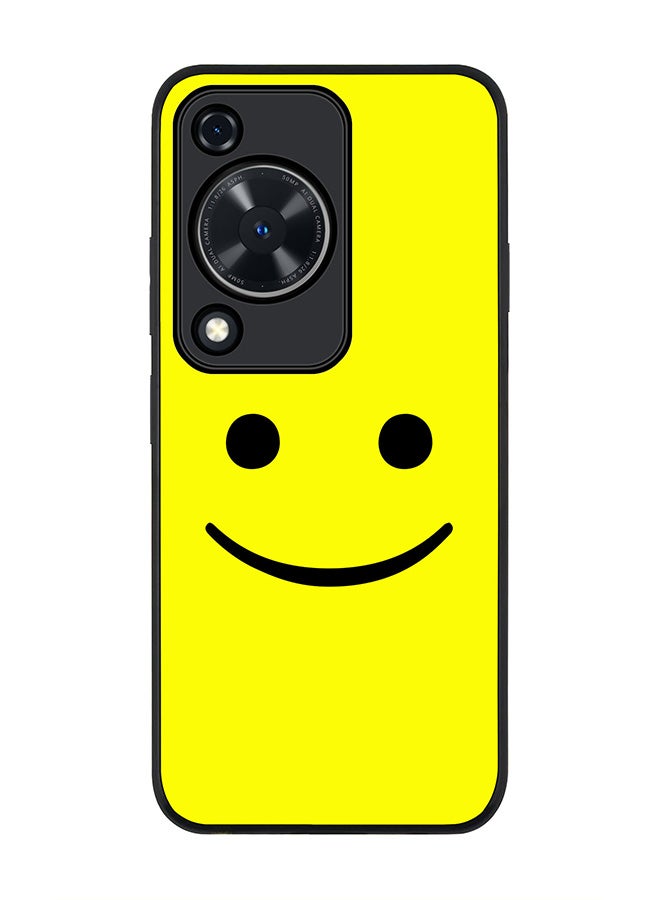 Stylizedd Rugged Black edge case for Huawei nova Y72 / Huawei Enjoy 70 4G, Slim fit Soft Case Flexible Rubber Edges Anti Drop TPU Gel Thin Cover - Blimey Smiley - Image 1