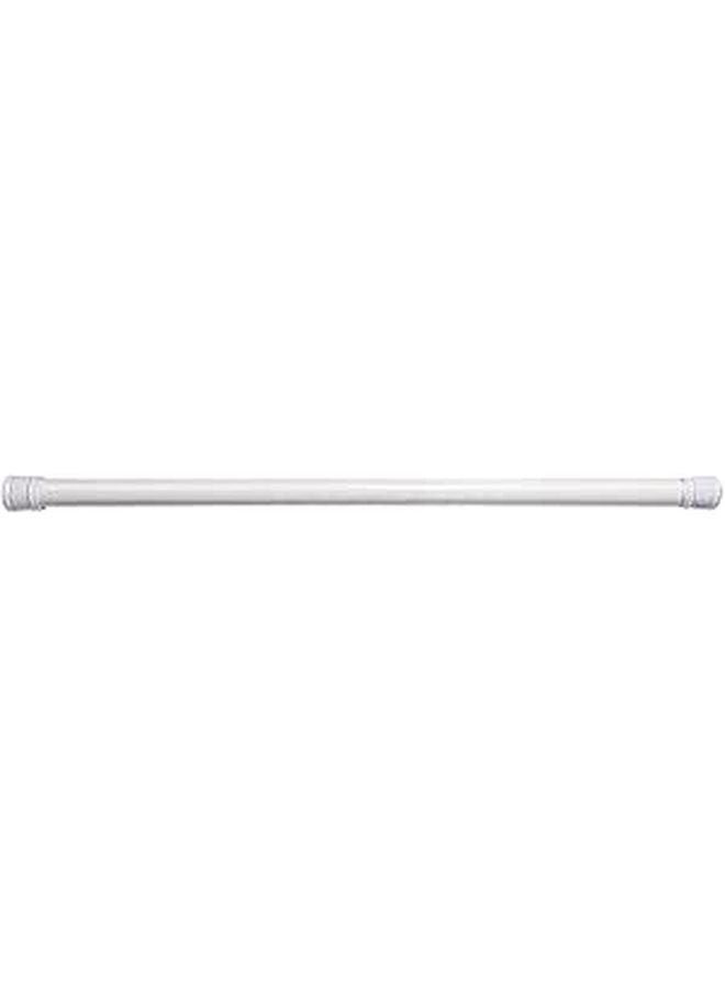 Adjustable Telescopic Shower Curtain Rod 50 To 80cm White Plastic No Drill Installation For Bathroom Kitchen Storage - Image 1