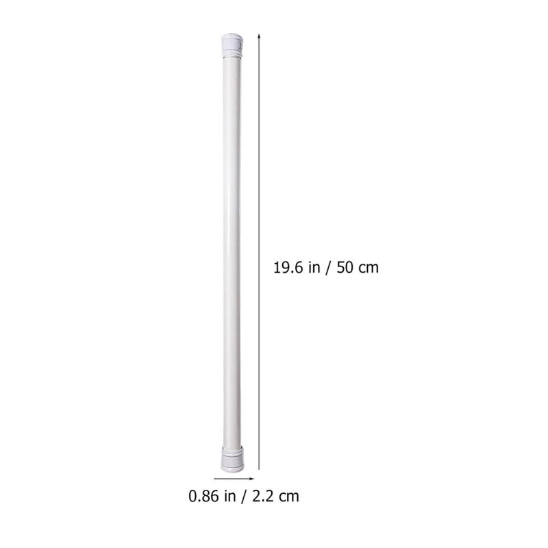 Adjustable Telescopic Shower Curtain Rod 50 To 80cm White Plastic No Drill Installation For Bathroom Kitchen Storage - Image 3