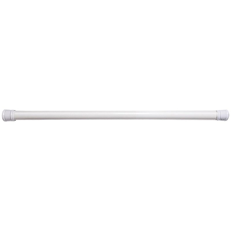 Adjustable Telescopic Shower Curtain Rod 50 To 80cm White Plastic No Drill Installation For Bathroom Kitchen Storage - Image 2