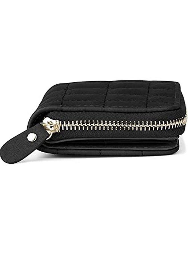 سيجا محفظة SYGA صغيرة من الجلد الصناعي بسحاب للنساء، لون أسود - بنمط منقوش - Image 5