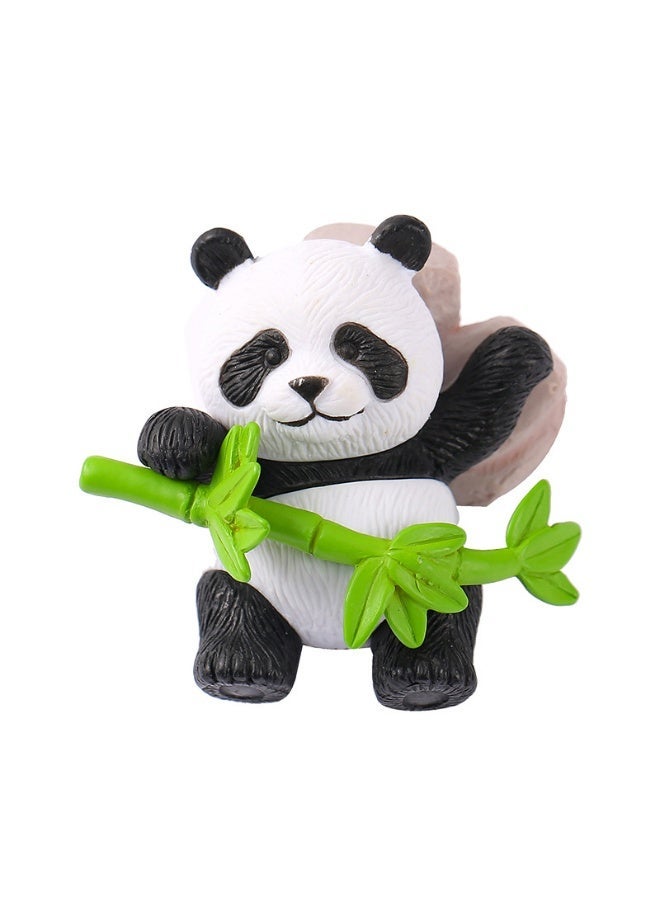 8 Pieces Panda Figures Set, Premium PVC Panda Figurine Playset, Car Dashboard Home Desk Decor Ornaments, Cute Panda Toys Gift for Kids Adults Eid Birthday Party - Image 3