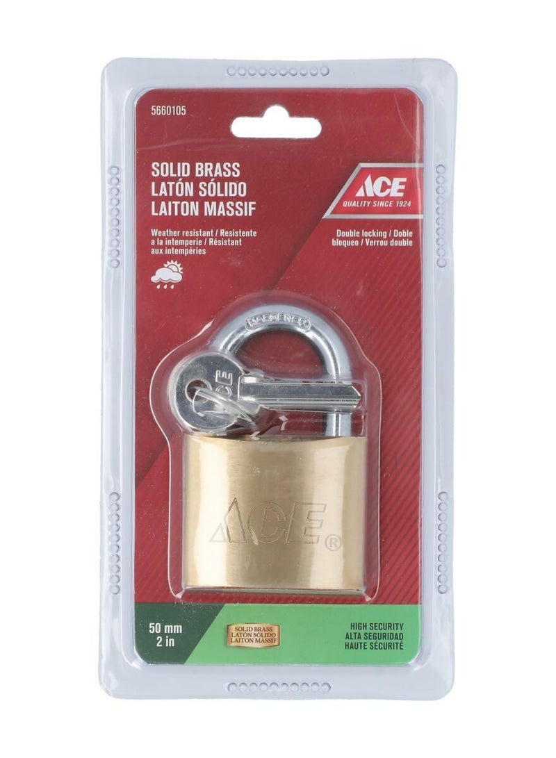 ACE Padlock Solid Brass 2 Inch Ace