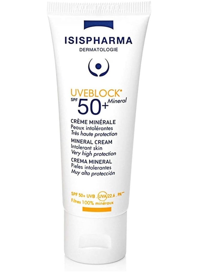 ISIS PHARMA - ISISPHARMA UVEBLOCK SPF50+ Mineral Cream 40ml - Image 1
