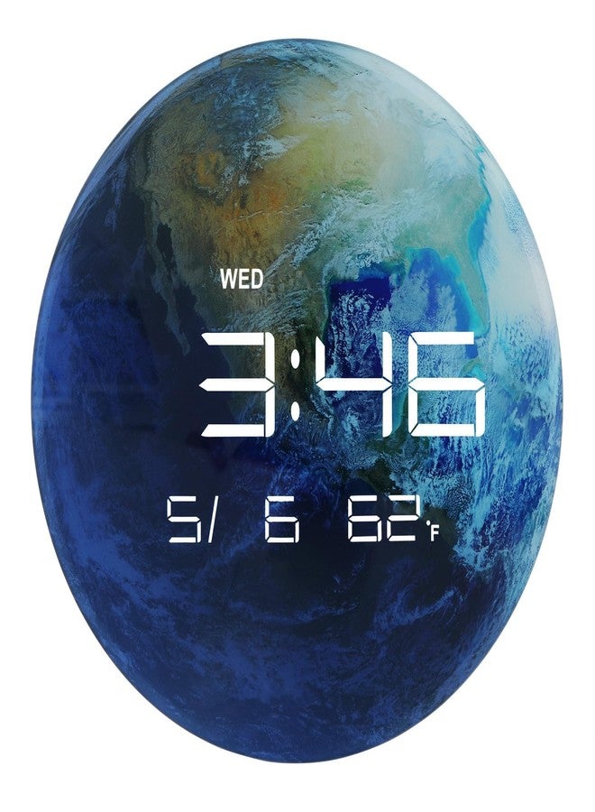 ساعة حائط رقمية من إن بي ديل مقاس 13 بوصة مزودة بشاشة LED، وتقويم، ومقياس حرارة، وخاصية التعتيم التلقائي، ونظام عرض الوقت 12/24 ساعة، تعمل بمنفذ USB، مناسبة للاستخدام على الحائط أو المكتب - HUI-8859 - Image 1