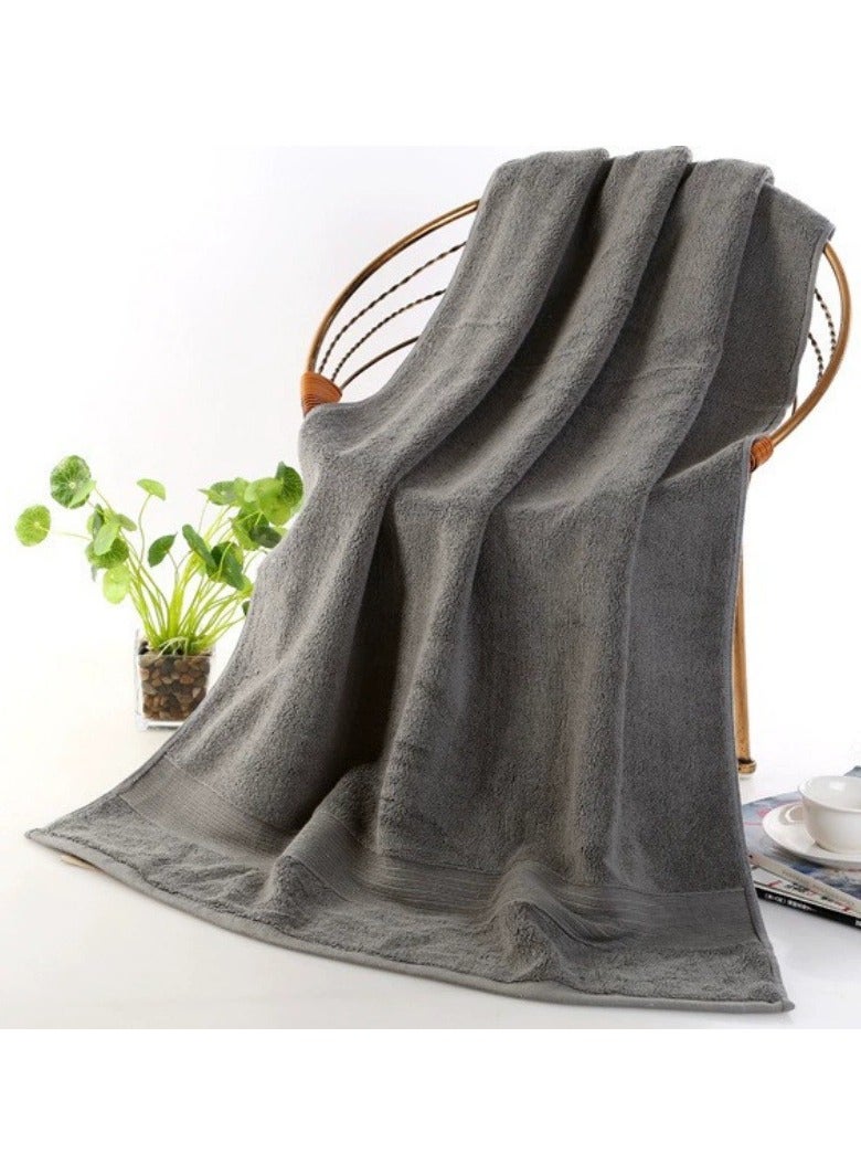 100% Cotton Towels for Bath | Towels for Bath Large Size - Soft & Absorbent, Comfort ,Suitable for Hiking Camping Beach Swimming and Traveling,70 cms x 140 cms - Grey - Image 1