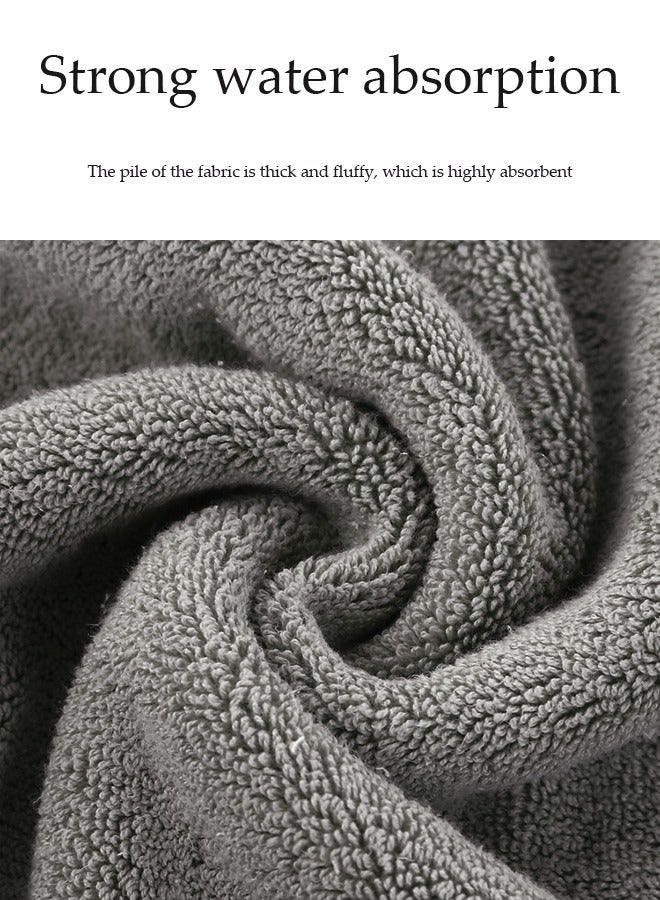 100% Cotton Towels for Bath | Towels for Bath Large Size - Soft & Absorbent, Comfort ,Suitable for Hiking Camping Beach Swimming and Traveling,70 cms x 140 cms - Grey - Image 4