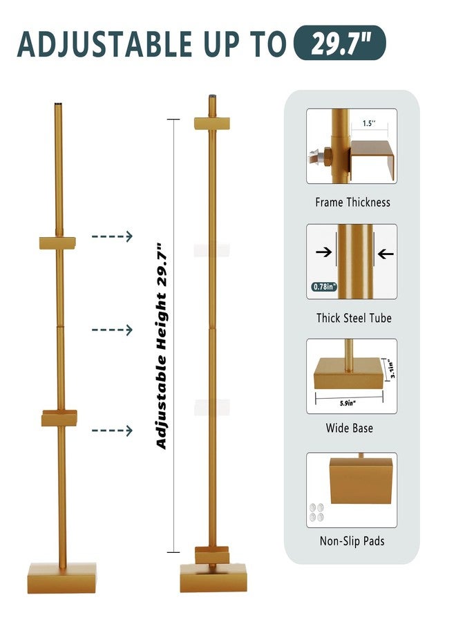 Cathyeen Tabletop Picture Frame Stand, Adjustable for Frames Up to 29" H, Frame Holder Stand Table Easels for Display, Metal Standing Easel Display Stand for Picture Frames, Artwork, Canvas (Gold) - Image 5